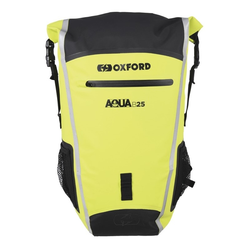 Batoh odolný proti vode Oxford Aqua B25 čierno-fluorescenčno žltý 25 l