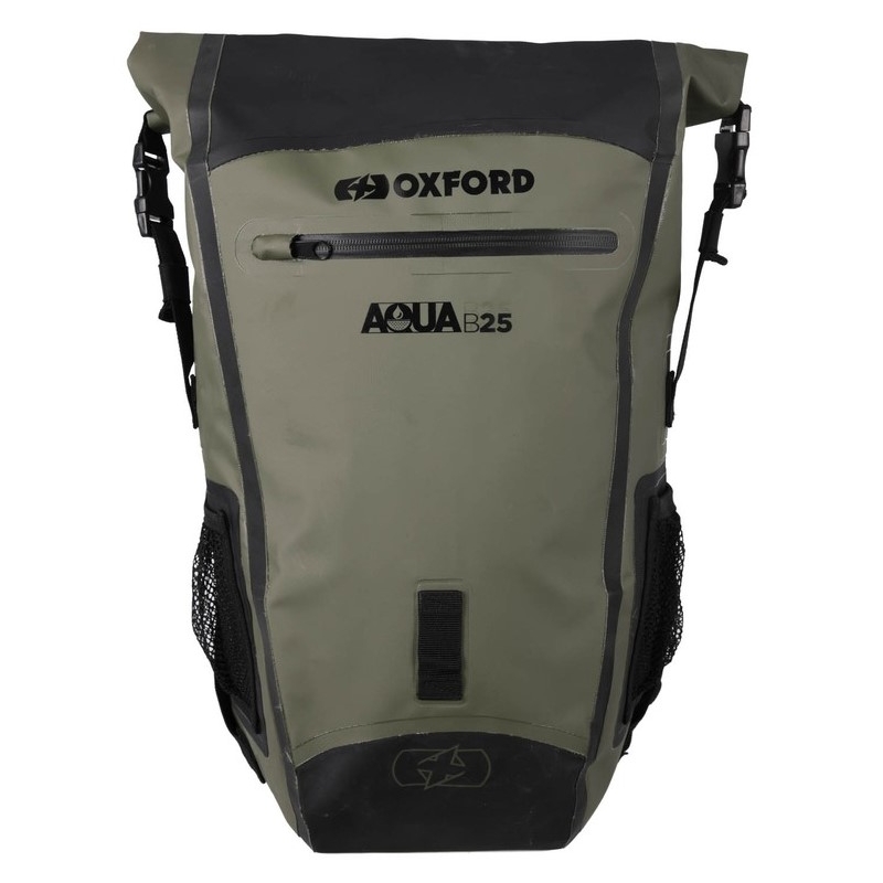Batoh odolný proti vode Oxford Aqua B25 čierno-khaki zelený 25 l