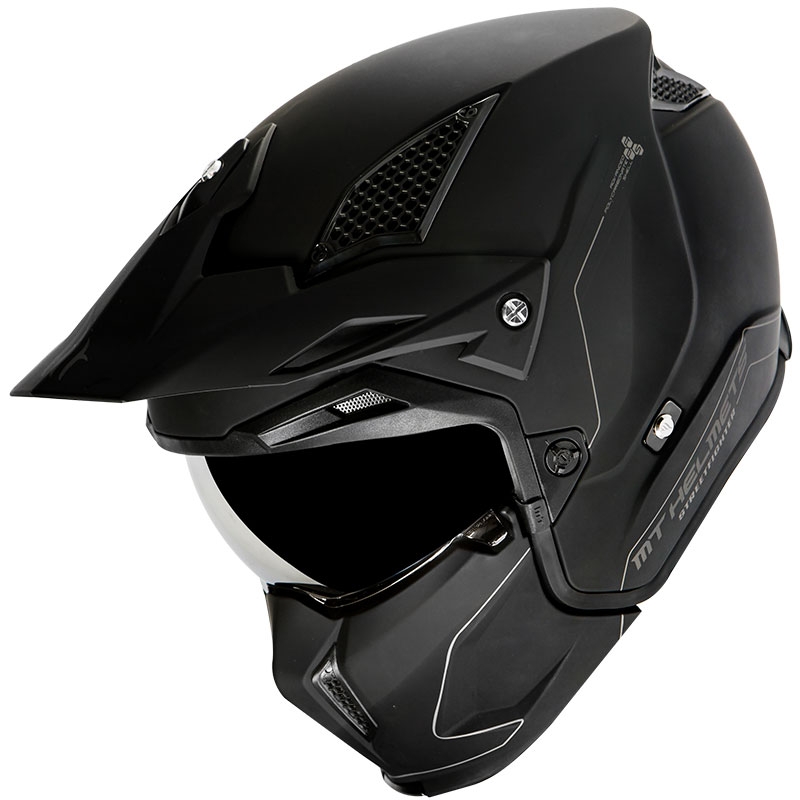 Prilba na motocykel MT Streetfighter SV Solid čierna matná - II. akosť