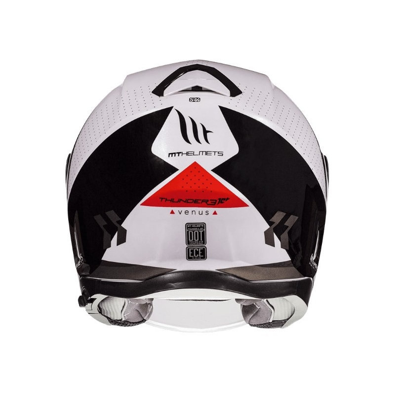 Otvorená prilba na motocykel MT Thunder 3 SV Venus čierno-bielo-červená - II. akosť