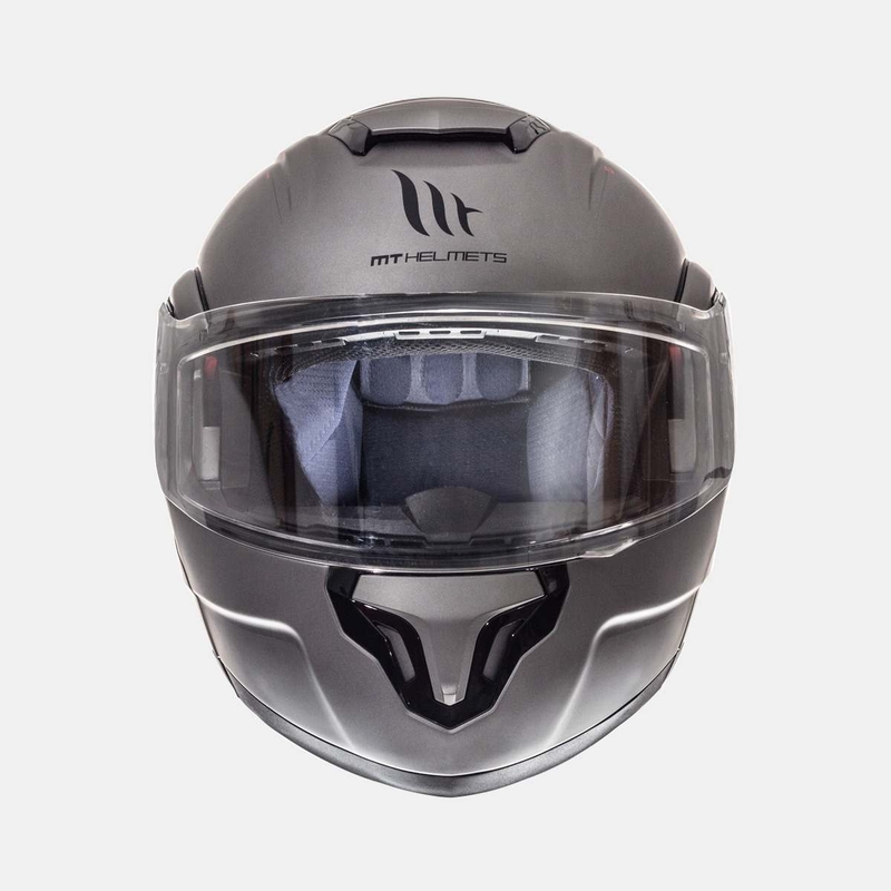 Odklápacia prilba na motocykel MT Atom titánová - II. akosť