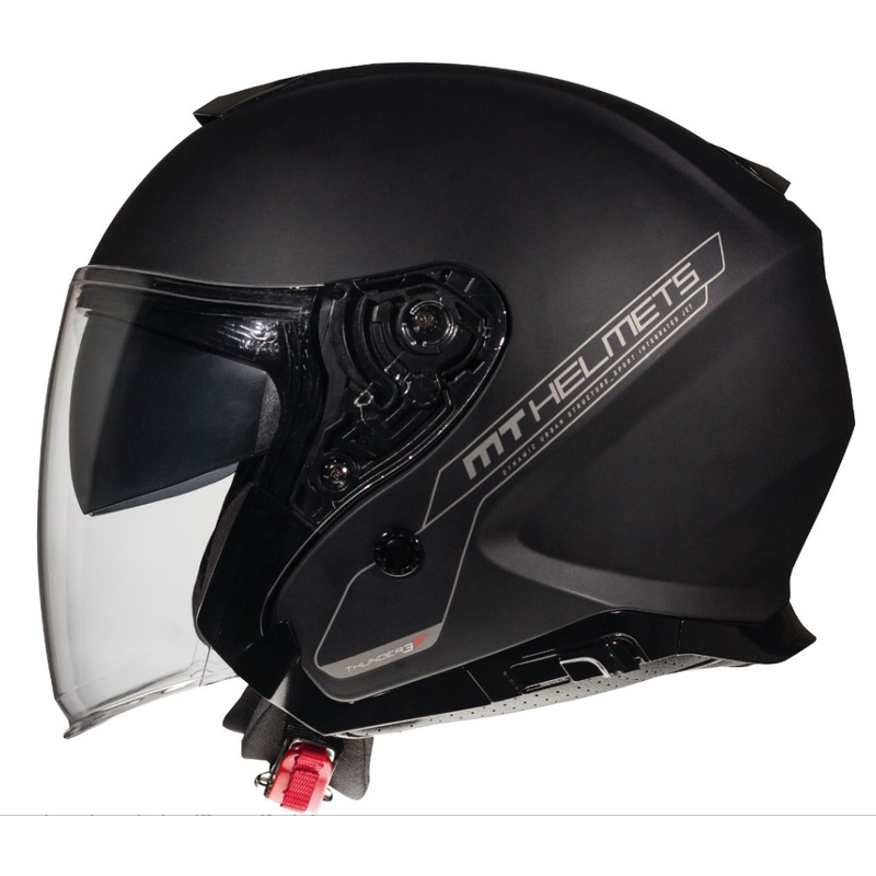 Otvorená prilba na motocykel MT Thunder 3 SV Solid čierna matná - II. akosť