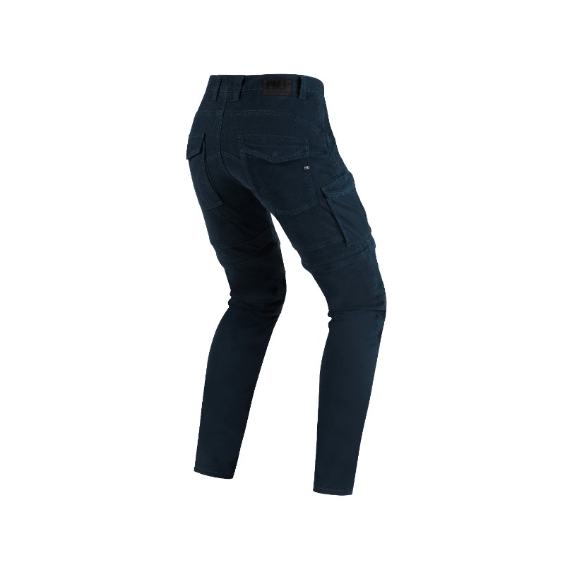Jeansy na motocykel PMJ Santiago Zip tmavomodré výpredaj