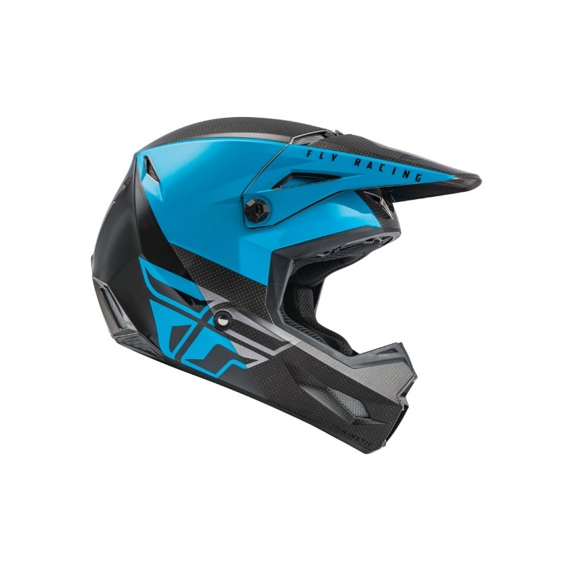 Motokrosová prilba FLY Racing Kinetic Straight modro-šedo-čierna