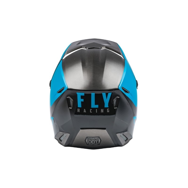 Motokrosová prilba FLY Racing Kinetic Straight modro-šedo-čierna