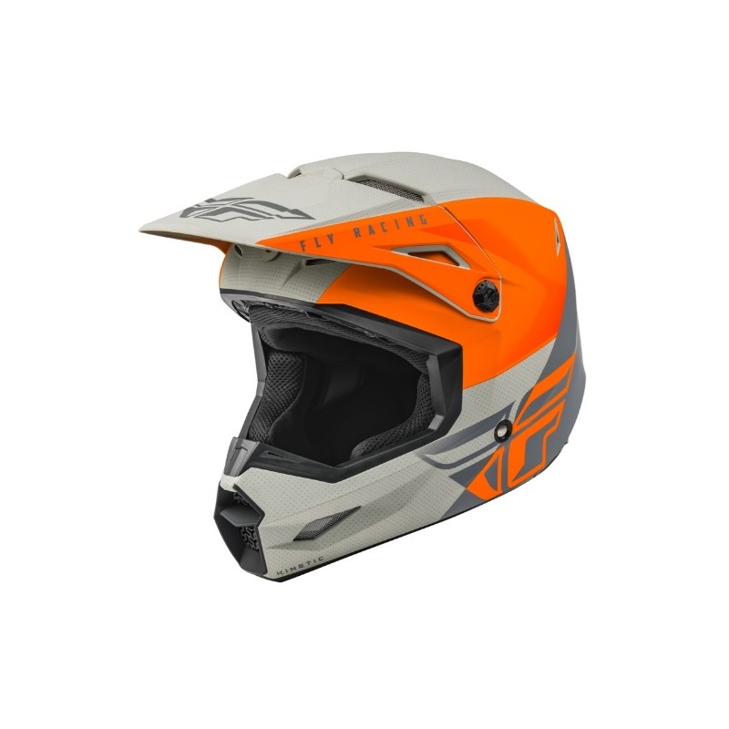 Motokrosová prilba FLY Racing Kinetic Straight oranžovo-šedá výpredaj