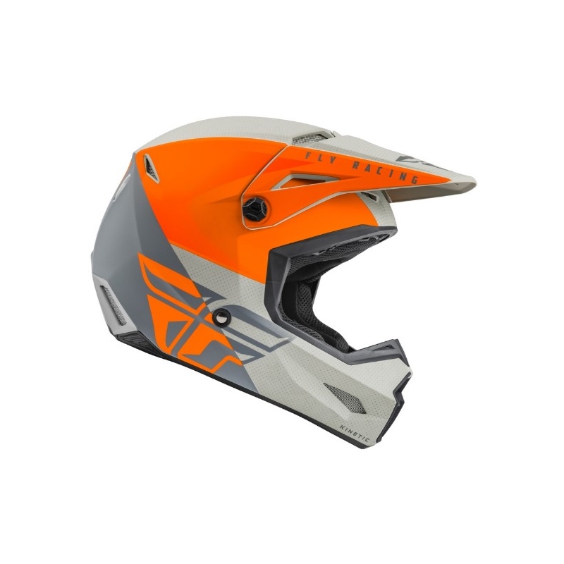 Motokrosová prilba FLY Racing Kinetic Straight oranžovo-šedá výpredaj