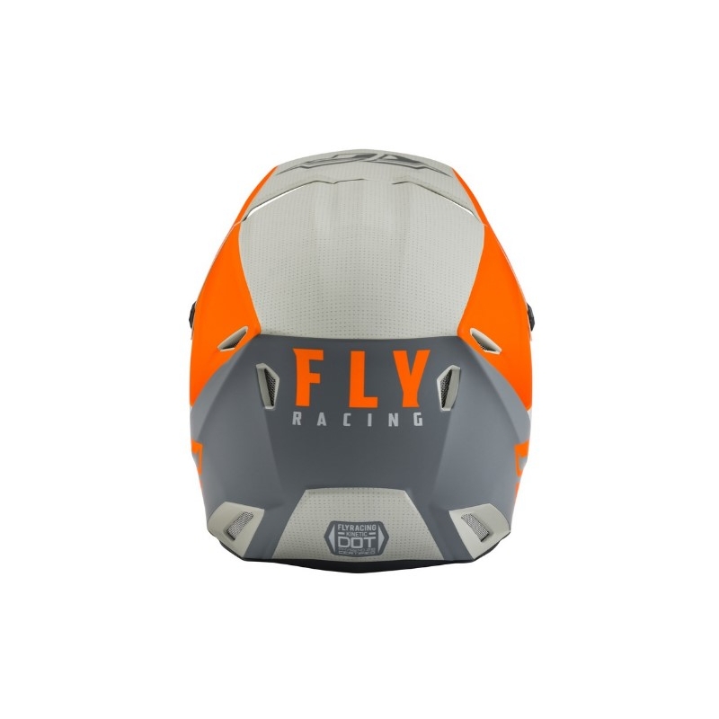 Motokrosová prilba FLY Racing Kinetic Straight oranžovo-šedá výpredaj