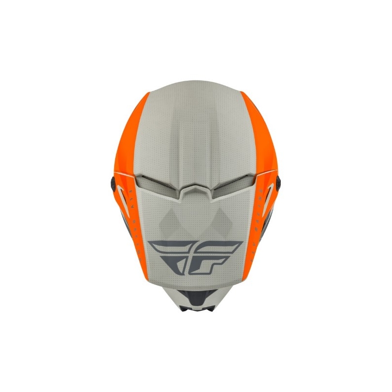 Motokrosová prilba FLY Racing Kinetic Straight oranžovo-šedá výpredaj