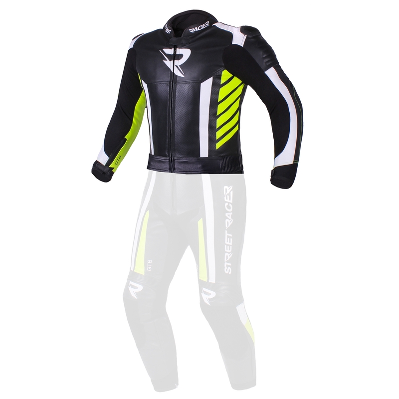 Pánska bunda Street Racer GT6 čierno-bielo-fluorescenčno žltá výpredaj