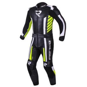 Pánska kombinéza Street Racer GT6 čierno-bielo-fluorescenčno žltá výpredaj