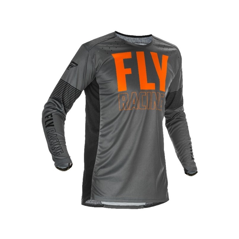 Motokrosový dres FLY Racing Lite 2021 šedo-oranžovo-čierny