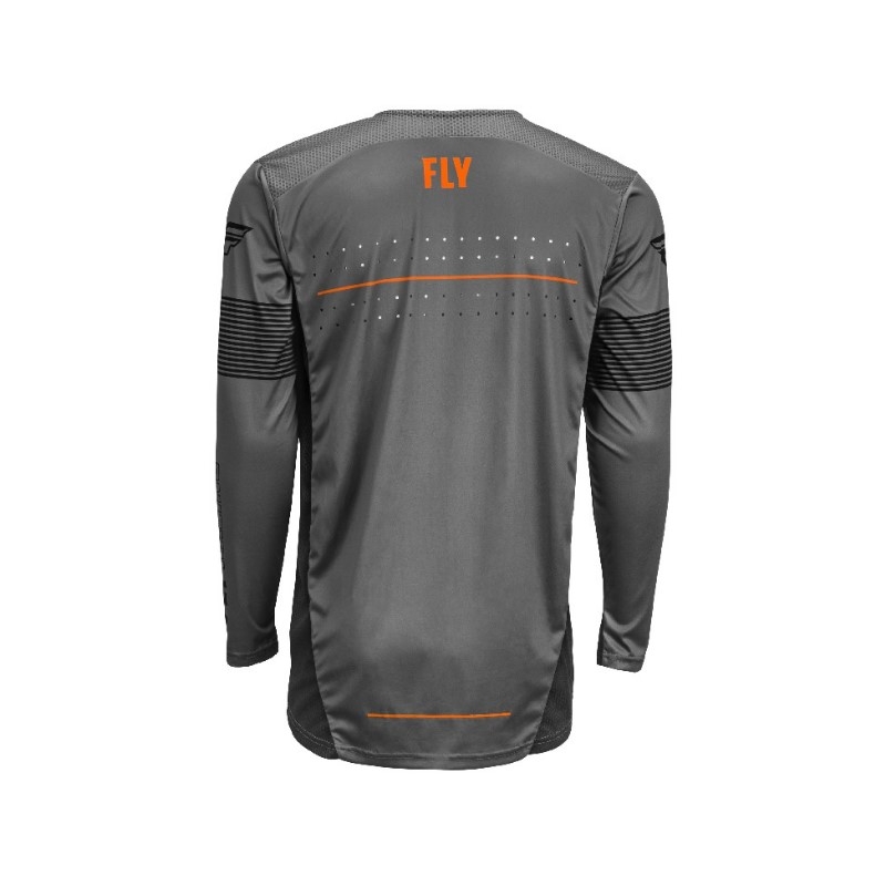 Motokrosový dres FLY Racing Lite 2021 šedo-oranžovo-čierny
