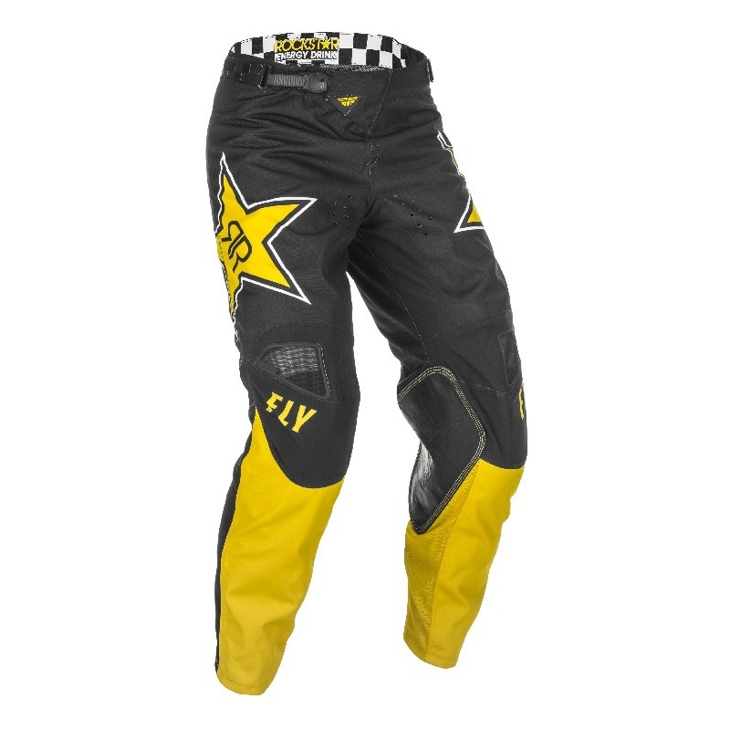 Motokrosové nohavice FLY Racing Kinetic Rockstar 2021 žlto-čierne