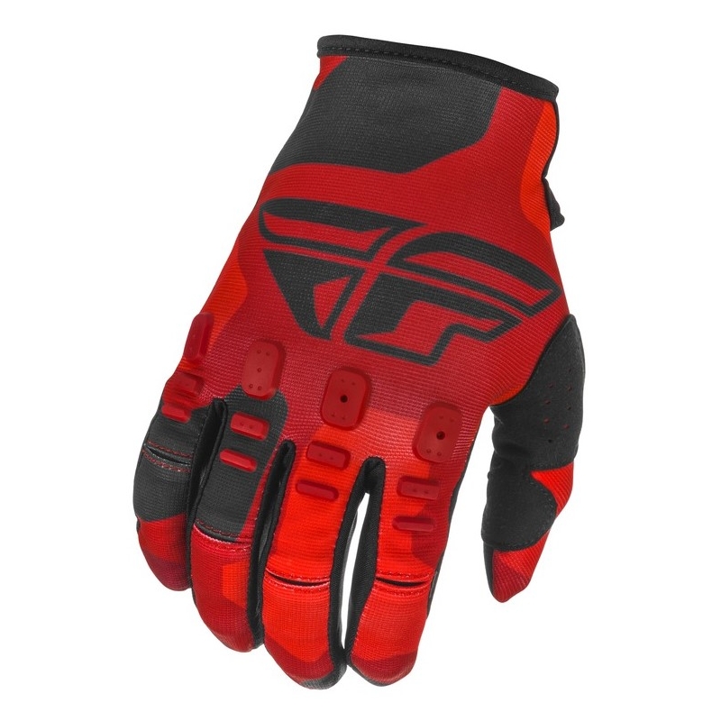 Motocrossové rukavice FLY Racing Kinetic K221 červeno-čierne