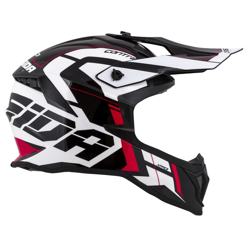 Motokrosová prilba Cassida Cross Pro II Contra bielo-červeno-čierna