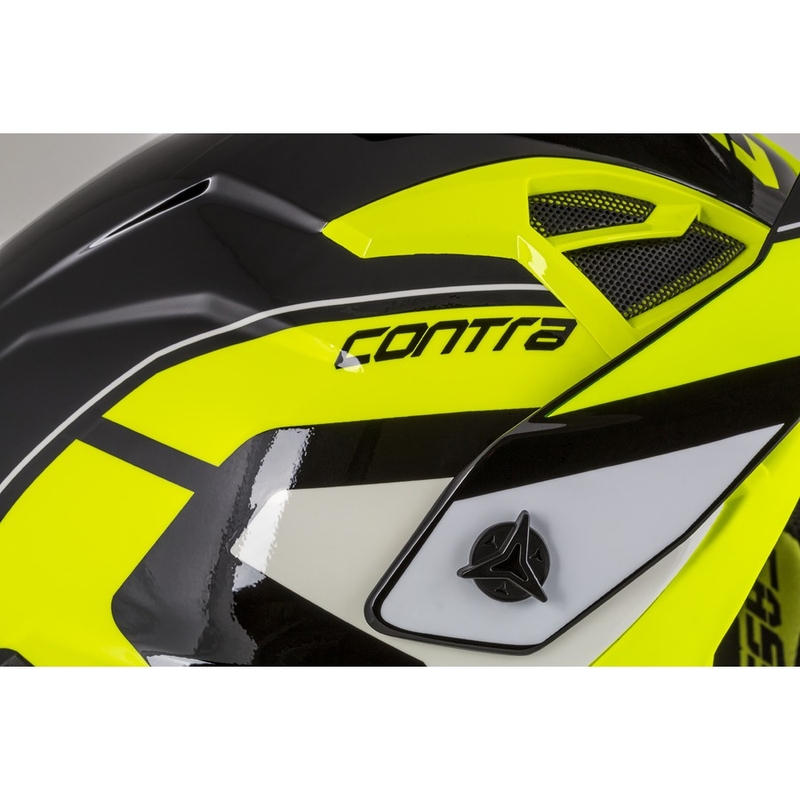 Motokrosová prilba Cassida Cross Pro II Contra fluorescenčno žlto-šedo-čierna