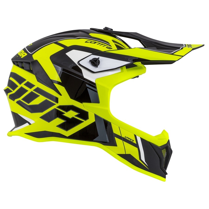 Motokrosová prilba Cassida Cross Pro II Contra fluorescenčno žlto-šedo-čierna