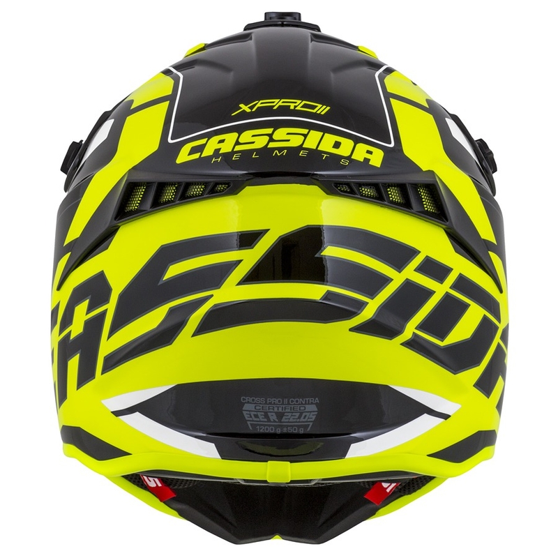 Motokrosová prilba Cassida Cross Pro II Contra fluorescenčno žlto-šedo-čierna