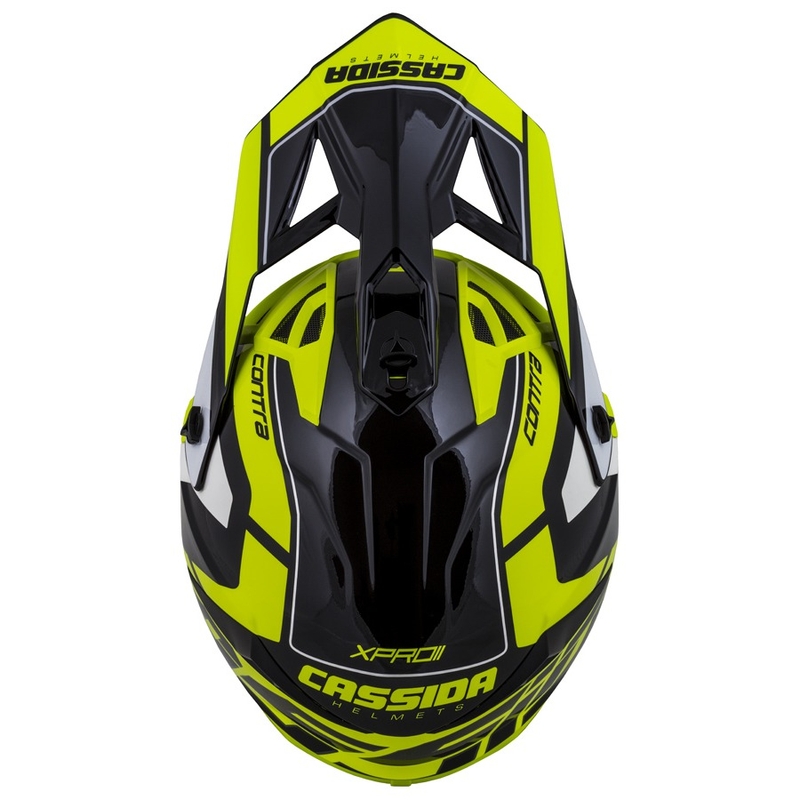 Motokrosová prilba Cassida Cross Pro II Contra fluorescenčno žlto-šedo-čierna