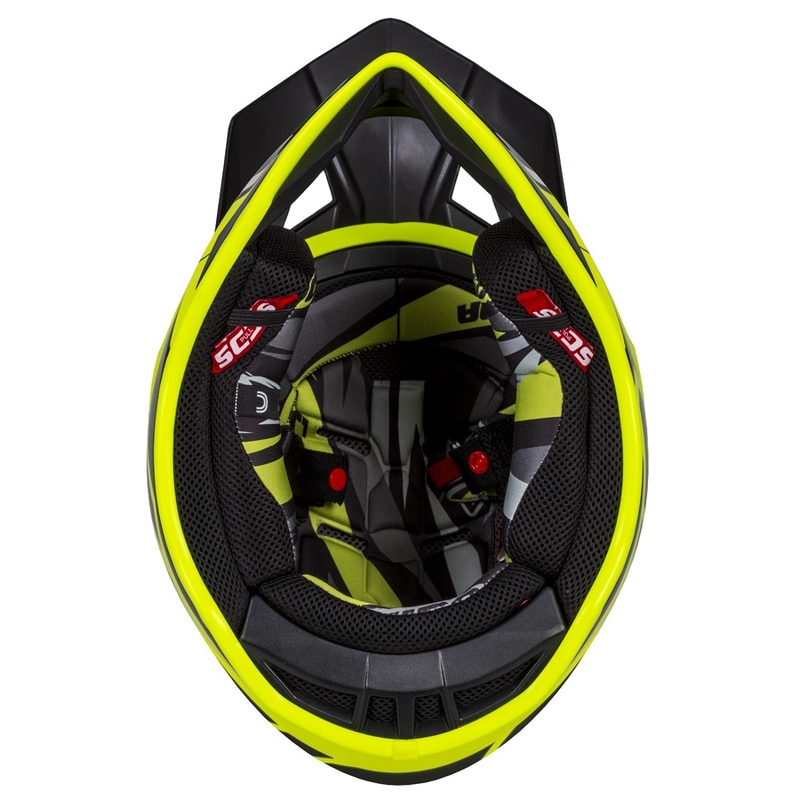 Motokrosová prilba Cassida Cross Pro II Contra fluorescenčno žlto-šedo-čierna