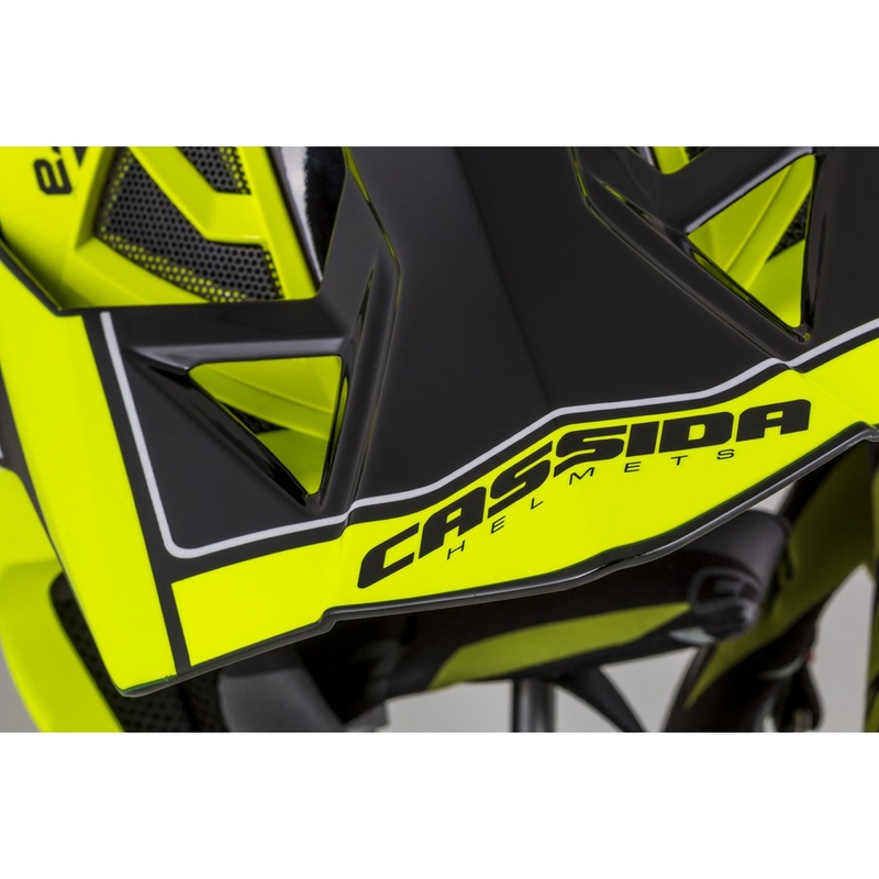 Motokrosová prilba Cassida Cross Pro II Contra fluorescenčno žlto-šedo-čierna