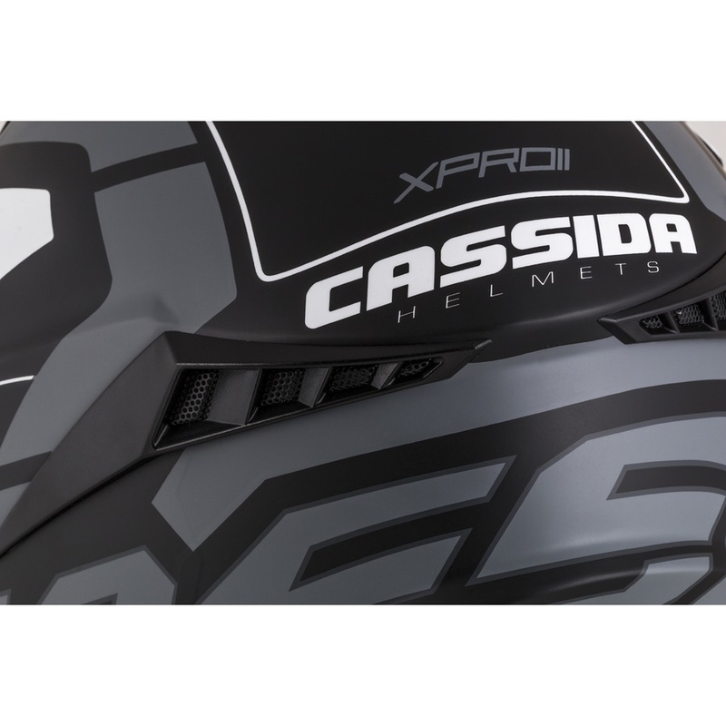 Motokrosová prilba Cassida Cross Pro II Contra čierno-šedo-biela