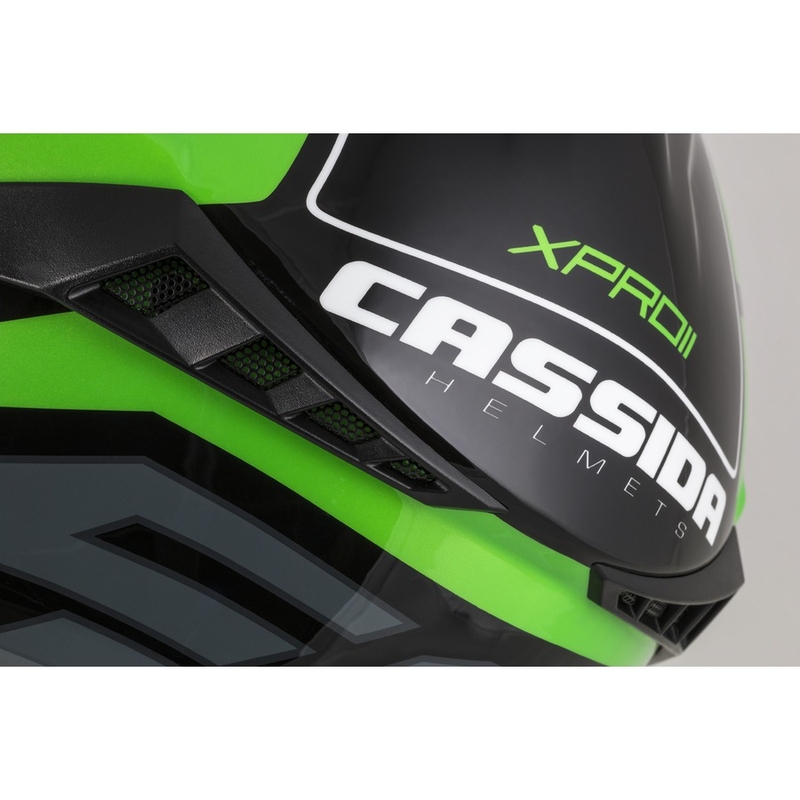 Motokrosová prilba Cassida Cross Pro II Contra čierno-šedo-bielo-zelená