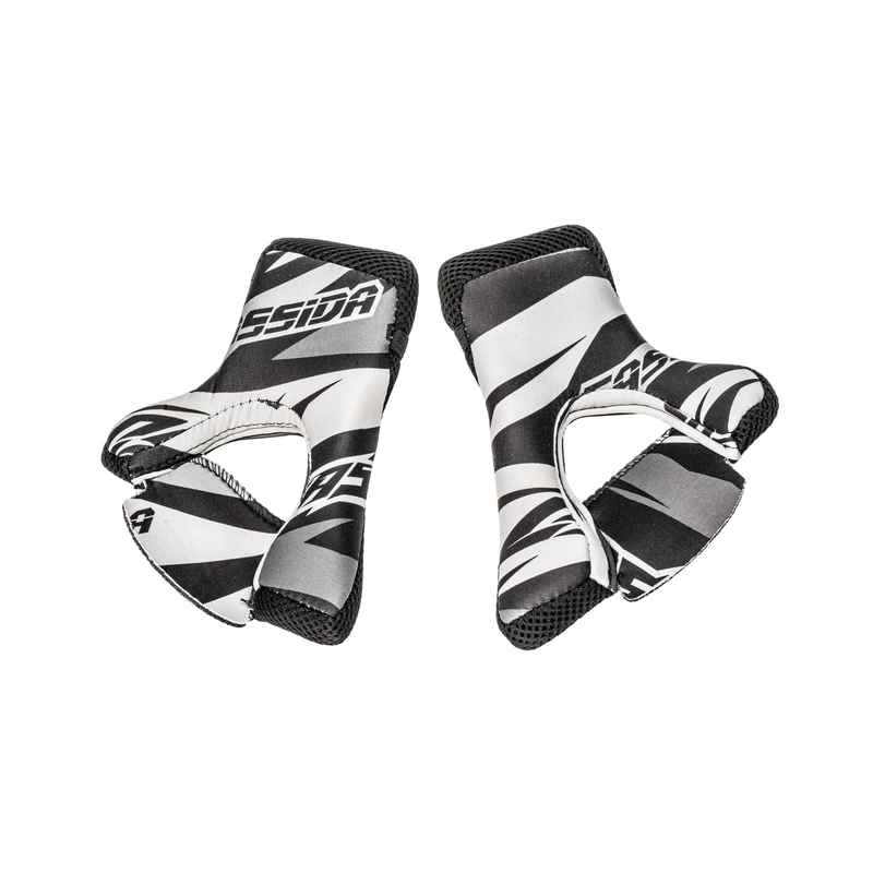 Lícnice interiéru pre prilbu Cassida Cross Pro II čierno-bielo-šedé