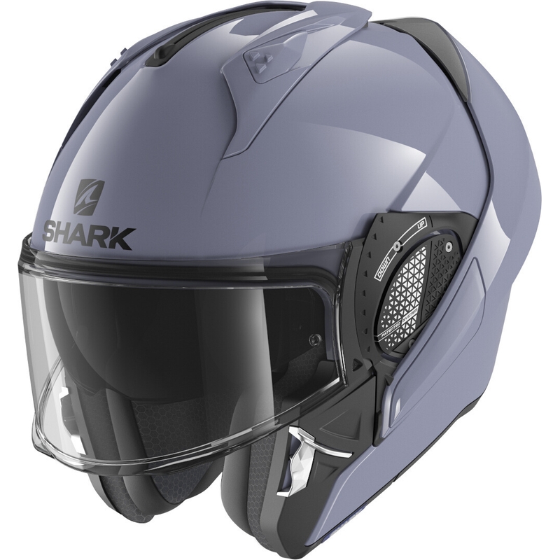 Preklápacia prilba SHARK EVO-GT Blank sivá lesklá