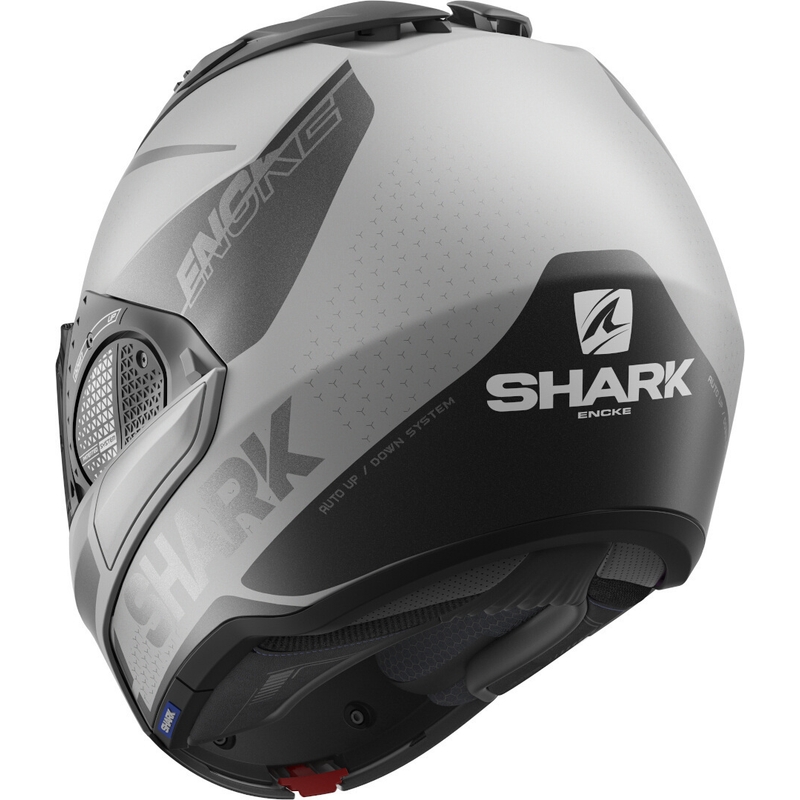Preklápacia prilba SHARK EVO-GT Encke šedo-čierna výpredaj