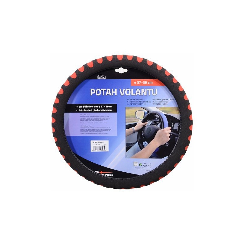 Poťah volantu SOFT červený
