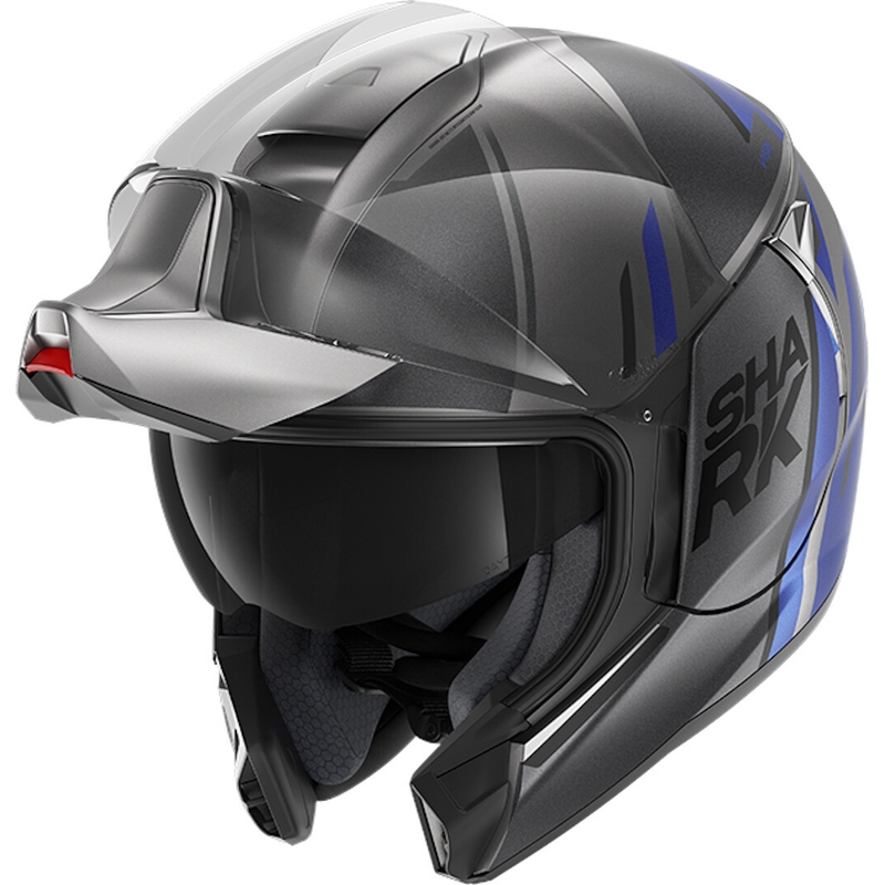 Odklápacia prilba SHARK EVOJET Vyda šedo-modrá