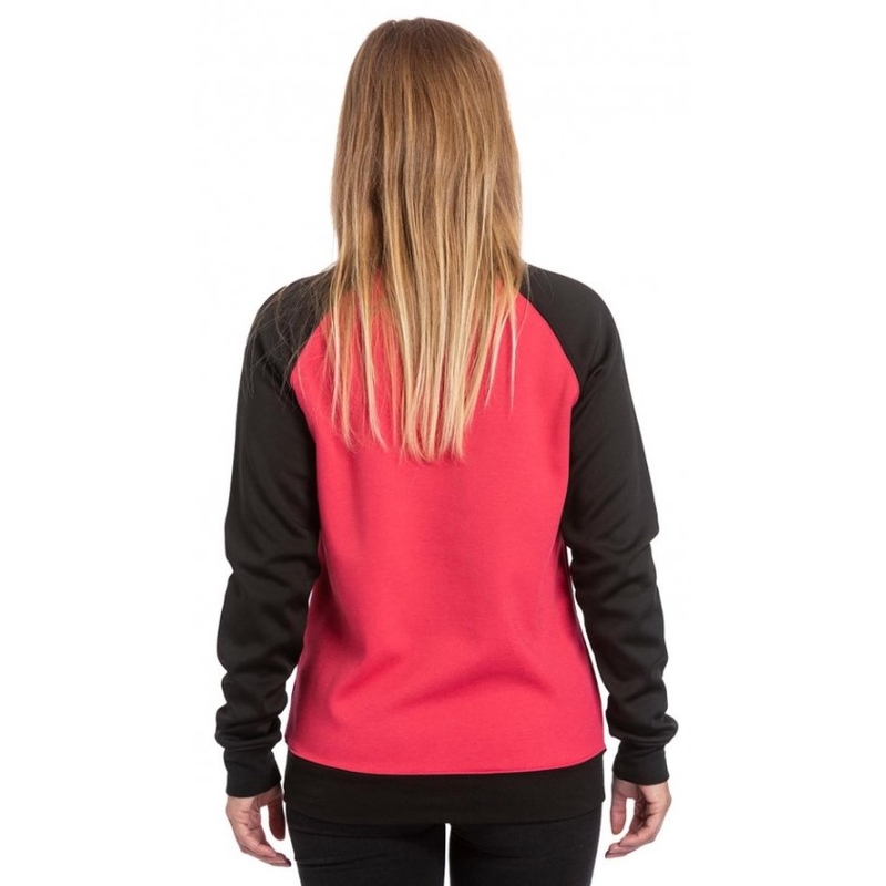 Dámska mikina Meatfly Robin čierno-ružová výpredaj