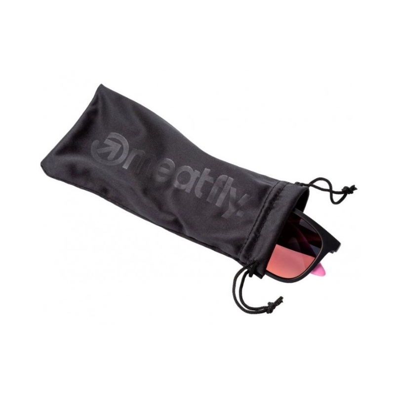 Okuliare Meatfly Clutch čierno-ružové