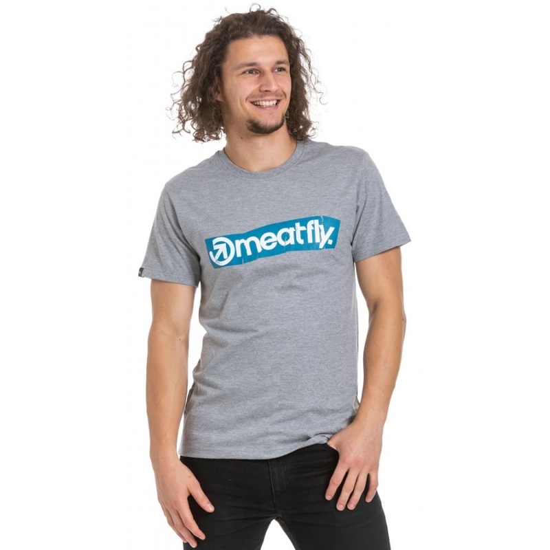 Tričko Meatfly Stomp 2 sivé výpredaj