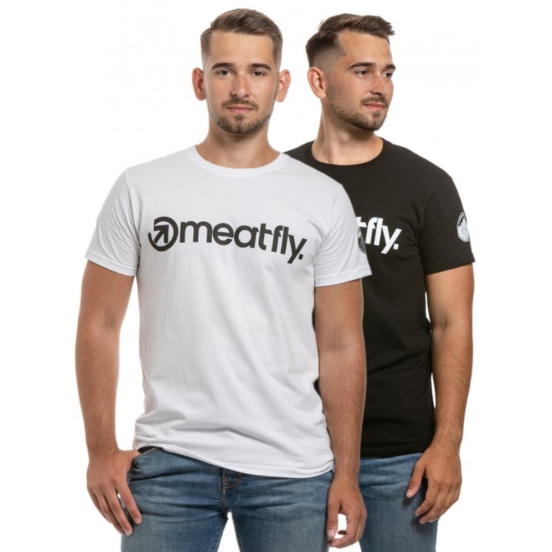 Tričko Meatfly 25 Years Pack čierne, biele (2 ks)