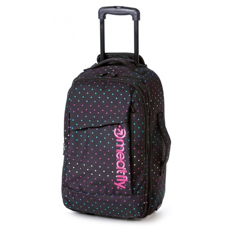 Kufor Meatfly Revel Trolley Bag čierno-ružový