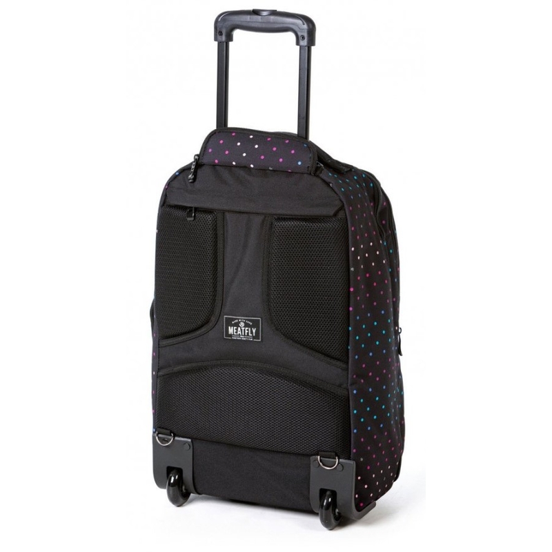 Kufor Meatfly Revel Trolley Bag čierno-ružový