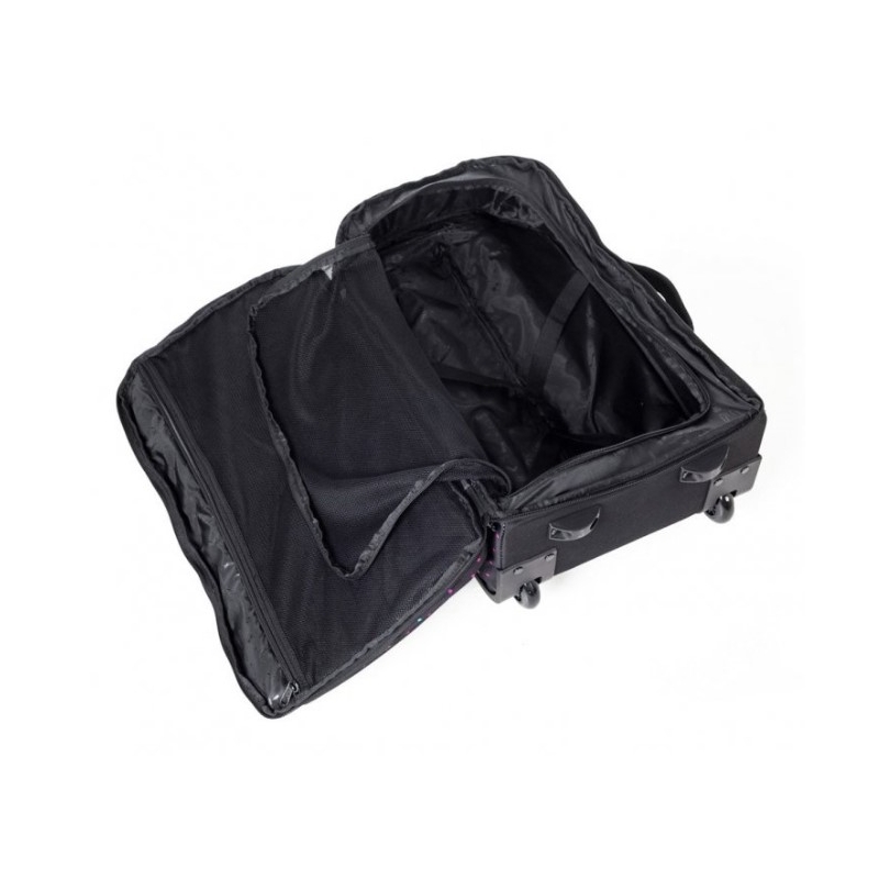 Kufor Meatfly Revel Trolley Bag čierno-ružový