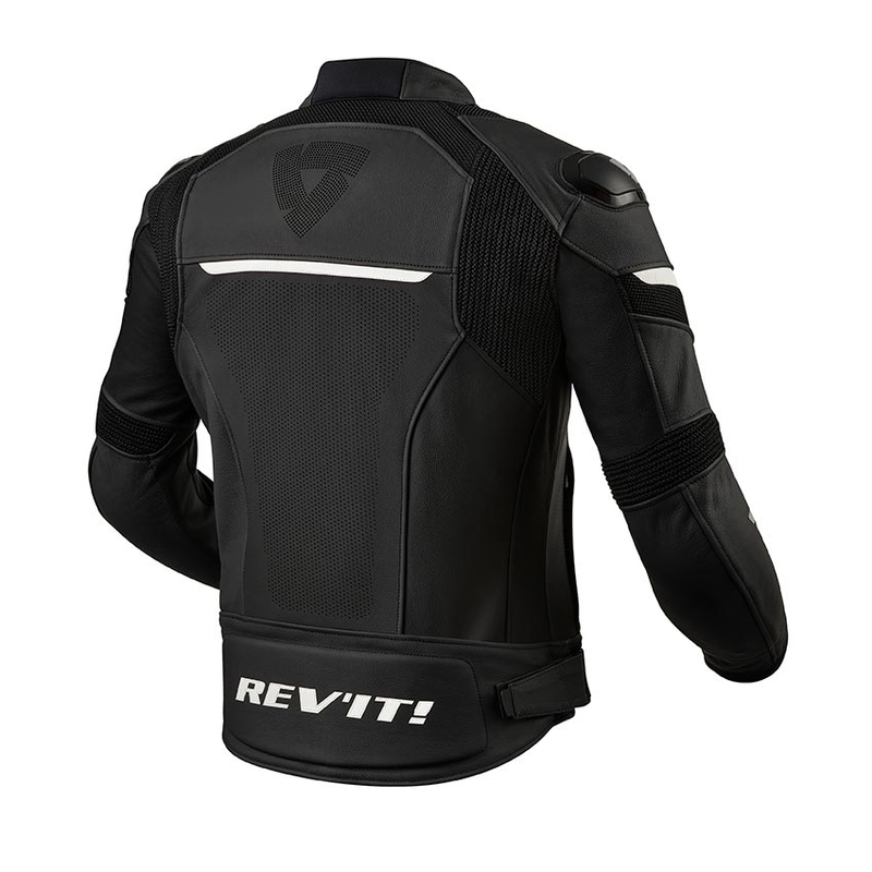 Bunda na motorku Revit Convex čierno-biela výpredaj