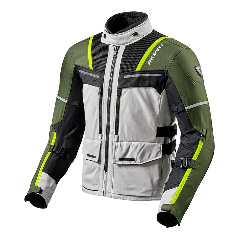 Bunda na motocykel Revit Offtrack strieborno-zelená výpredaj