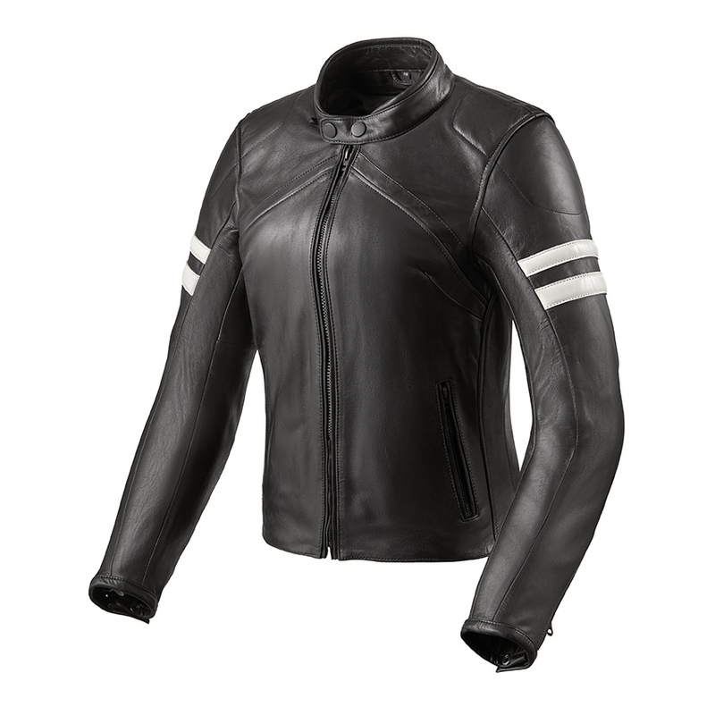 Dámska bunda na motocykel Revit Meridian čierno-biela výpredaj