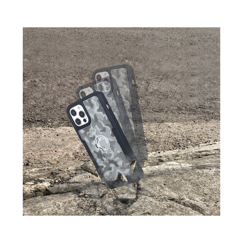 Kryt telefónu s držiakom CUBE X-Guard pre Apple iPhone 12/12 Pro Max camo výpredaj