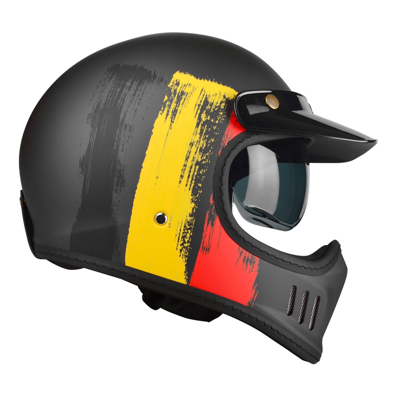 Prilba na motocykel Lazer Cross TT Belgium čierno-červeno-žltá