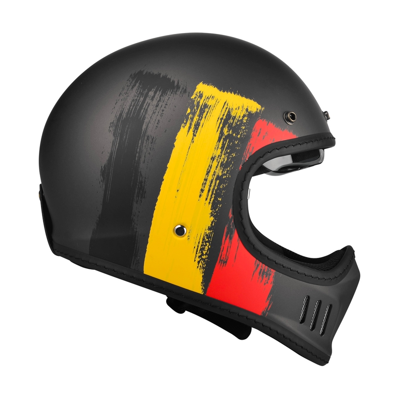 Prilba na motocykel Lazer Cross TT Belgium čierno-červeno-žltá