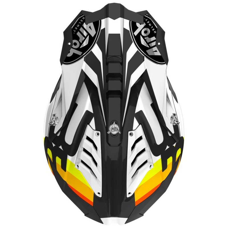 Motokrosová prilba Airoh Aviator 3.0 Rainbow 2021 bielo-žlto-oranžovo-červená výpredaj