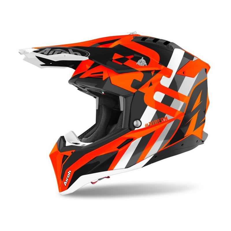 Motokrosová prilba Aviator 3.0 Rainbow 2021 oranžovo-šedo-biela výpredaj
