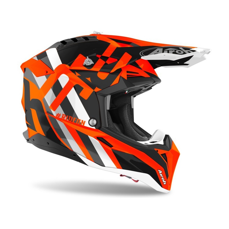Motokrosová prilba Aviator 3.0 Rainbow 2021 oranžovo-šedo-biela výpredaj