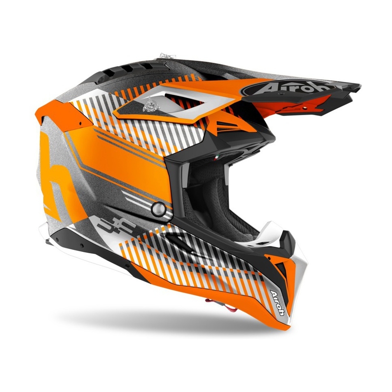 Motokrosová prilba Airoh Aviator 3.0 Wave 2022 oranžovo-šedo-biela výpredaj